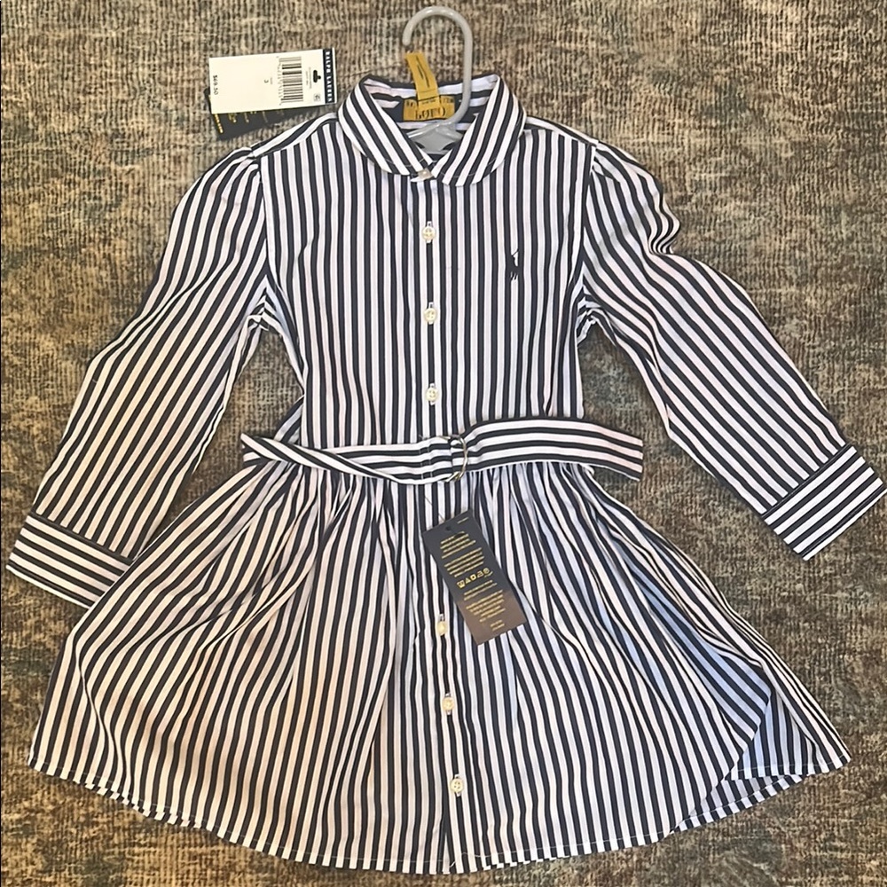 Ralph Lauren Striped Button down Kids Dress